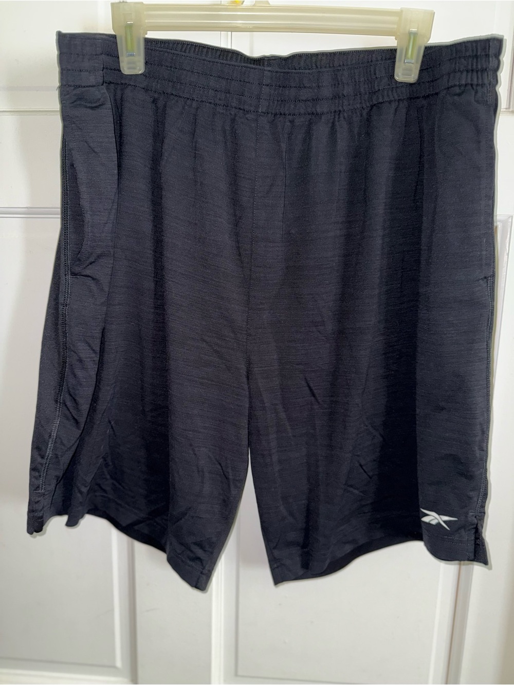 Reebok Men's Black Athletic Shorts with Logo